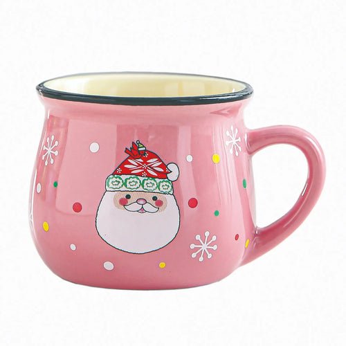 150ML Ceramic Christmas Cup Cartoon Santa Style Cute Elk Mousse Cup - Noel.ca