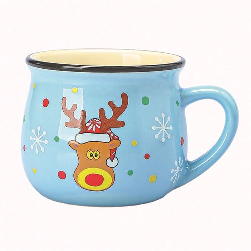 150ML Ceramic Christmas Cup Cartoon Santa Style Cute Elk Mousse Cup - Noel.ca