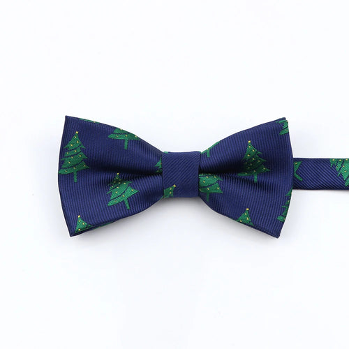 Mens Christmas Bow Tie High Quality Jacquard Woven Red Blue