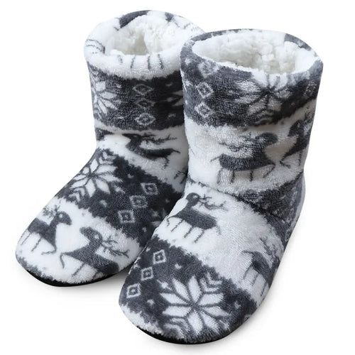 Winter Socks Shoes Woman Home Slippers Christmas Elk Indoor Shoes Warm