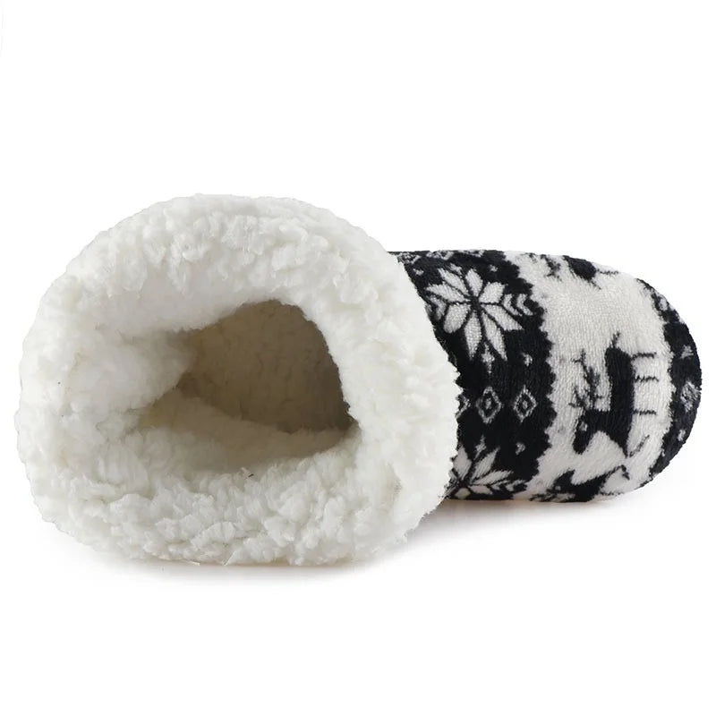 Winter Socks Shoes Woman Home Slippers Christmas Elk Indoor Shoes Warm