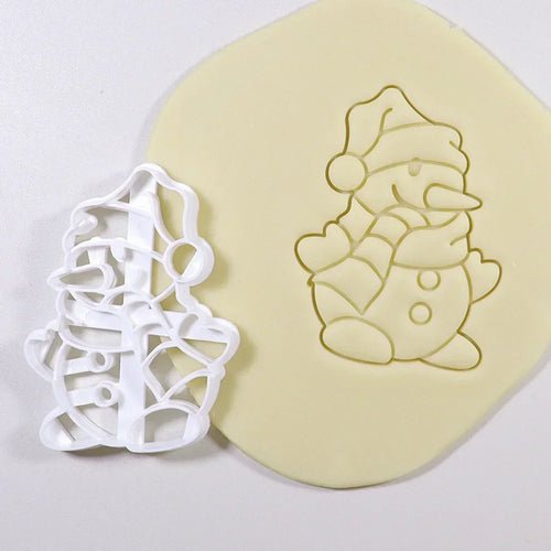 Christmas Gingerbread Cookie Cutters Snowflake Santa Plastic Cookie - Noel.ca