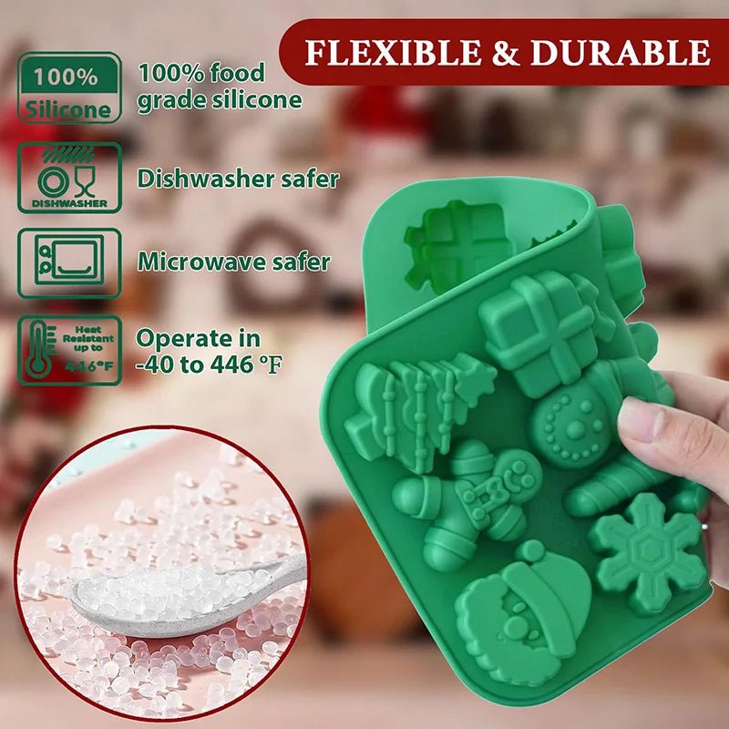 Christmas Silicone Chocolate Molds Candy Baking Moulds Handmade - Noel.ca