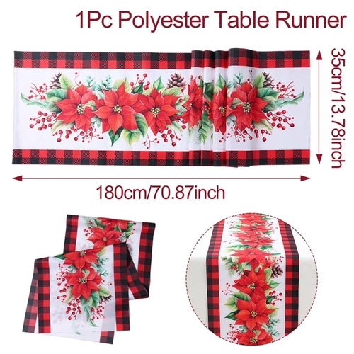 Christmas Table Runner Merry Christmas Decoration for Home Xmas Party - Noel.ca