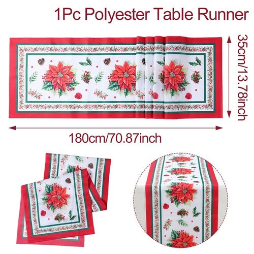Christmas Table Runner Merry Christmas Decoration for Home Xmas Party - Noel.ca