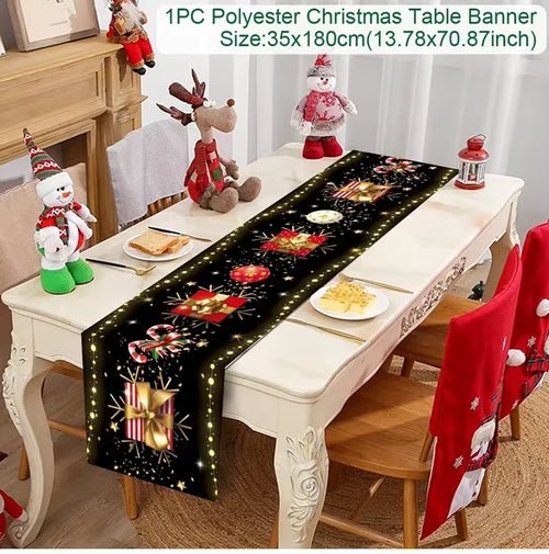 Christmas Table Runner Merry Christmas Decoration for Home Xmas Party - Noel.ca