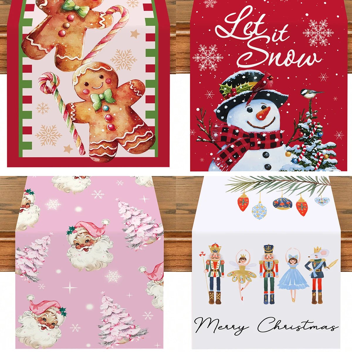 Christmas Table Runner Merry Christmas Decoration for Home Xmas Party - Noel.ca