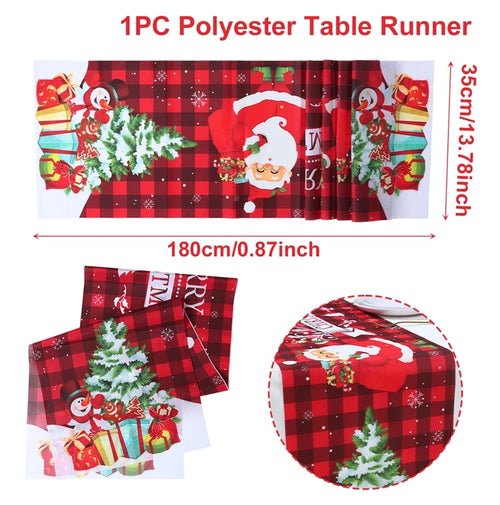 Christmas Table Runner Merry Christmas Decoration for Home Xmas Party - Noel.ca