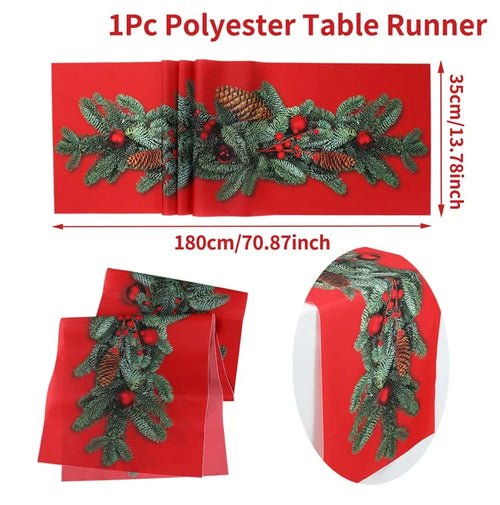 Christmas Table Runner Merry Christmas Decoration for Home Xmas Party - Noel.ca