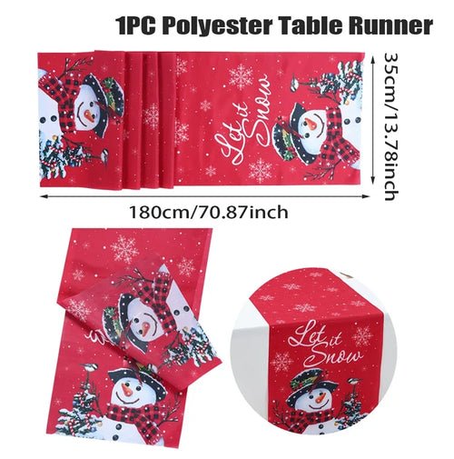 Christmas Table Runner Merry Christmas Decoration for Home Xmas Party - Noel.ca