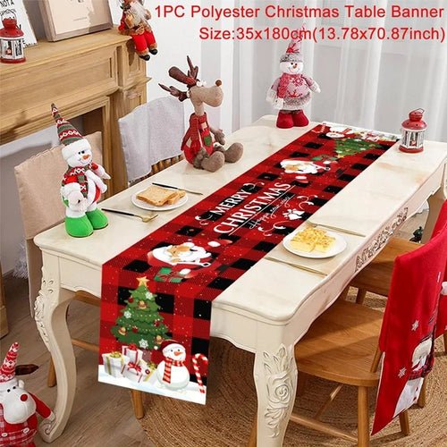 Christmas Table Runner Merry Christmas Decoration for Home Xmas Party - Noel.ca