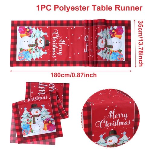 Christmas Table Runner Merry Christmas Decoration for Home Xmas Party - Noel.ca