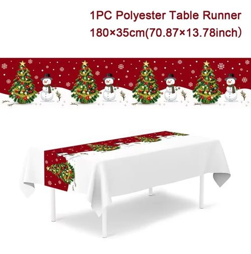 Christmas Table Runner Merry Christmas Decoration for Home Xmas Party - Noel.ca