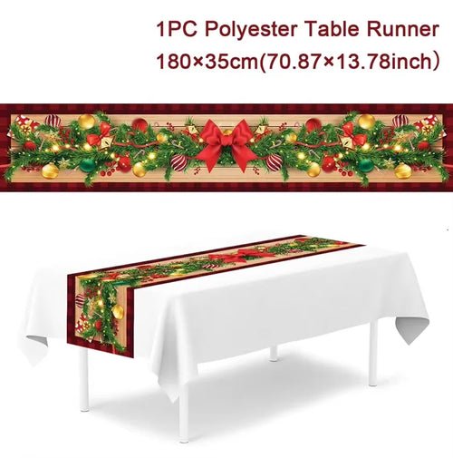 Christmas Table Runner Merry Christmas Decoration for Home Xmas Party - Noel.ca