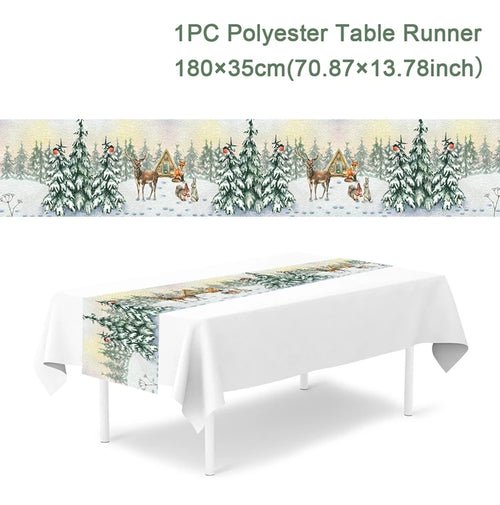 Christmas Table Runner Merry Christmas Decoration for Home Xmas Party - Noel.ca