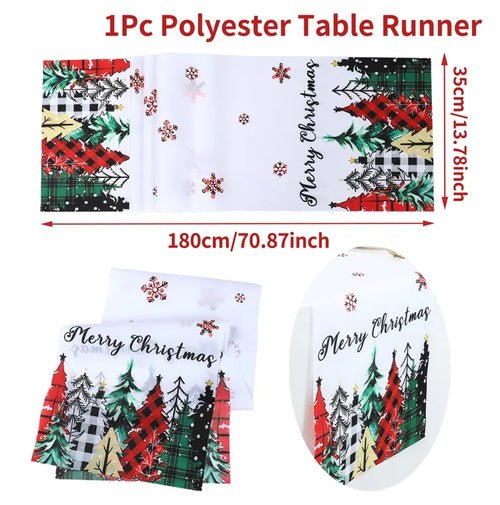 Christmas Table Runner Merry Christmas Decoration for Home Xmas Party - Noel.ca