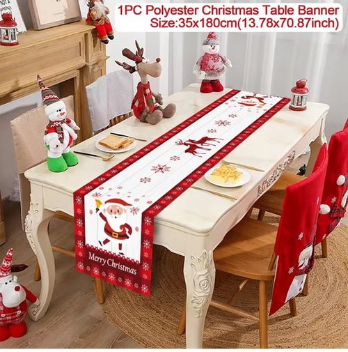 Christmas Table Runner Merry Christmas Decoration for Home Xmas Party - Noel.ca