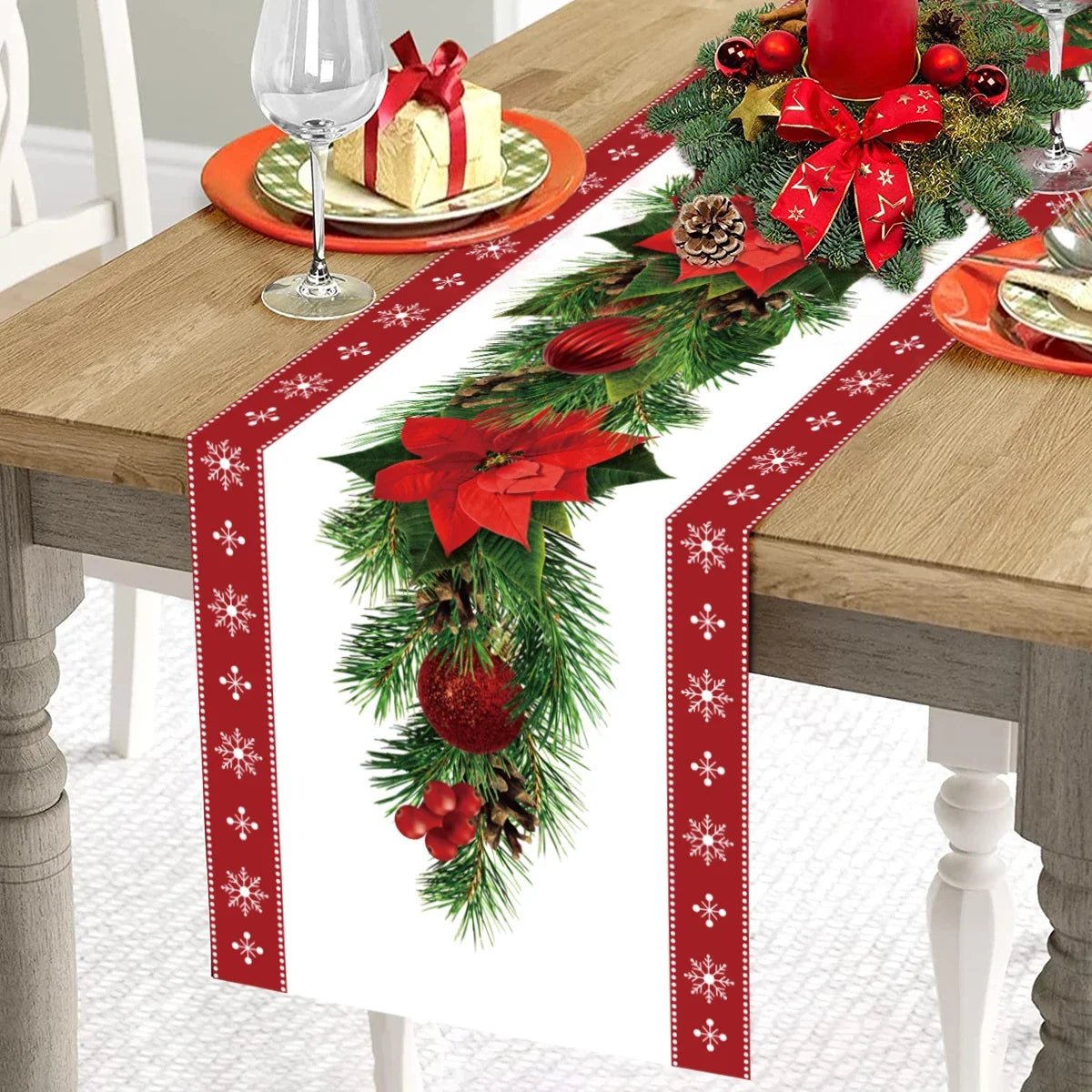 Christmas Table Runner Merry Christmas Decoration for Home Xmas Party - Noel.ca