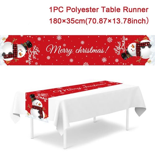 Christmas Table Runner Merry Christmas Decoration for Home Xmas Party - Noel.ca