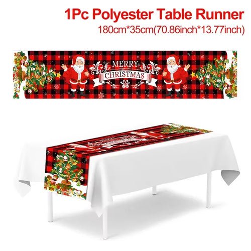 Christmas Table Runner Merry Christmas Decoration for Home Xmas Party - Noel.ca