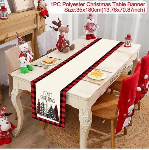 Christmas Table Runner Merry Christmas Decoration for Home Xmas Party - Noel.ca