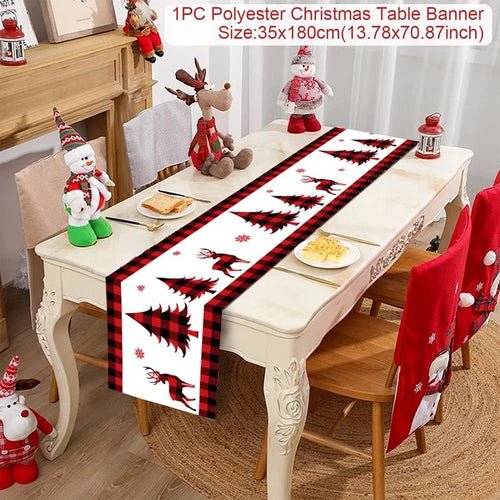 Christmas Table Runner Merry Christmas Decoration for Home Xmas Party - Noel.ca