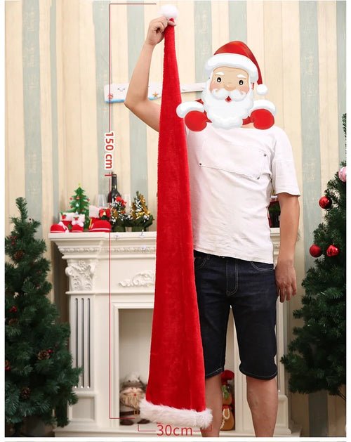 Extended Super Long Christmas Santa Hat Children Adults Christmas Xmas - Noel.ca