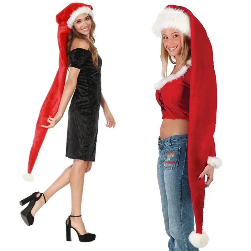 Extended Super Long Christmas Santa Hat Children Adults Christmas Xmas - Noel.ca