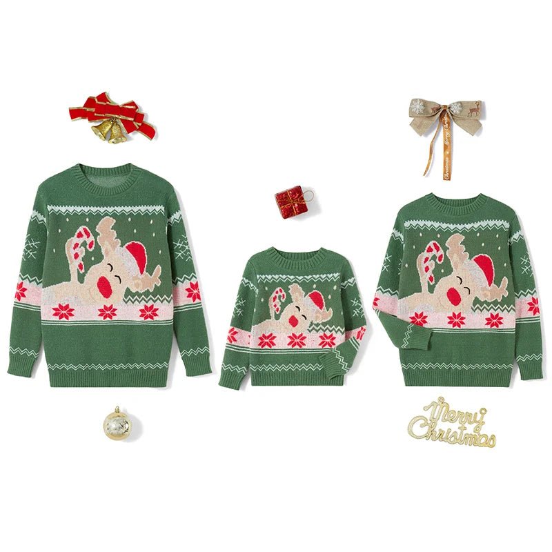 hirigin Family Matching Christmas Sweater Ugly Christmas Reindeer - Noel.ca