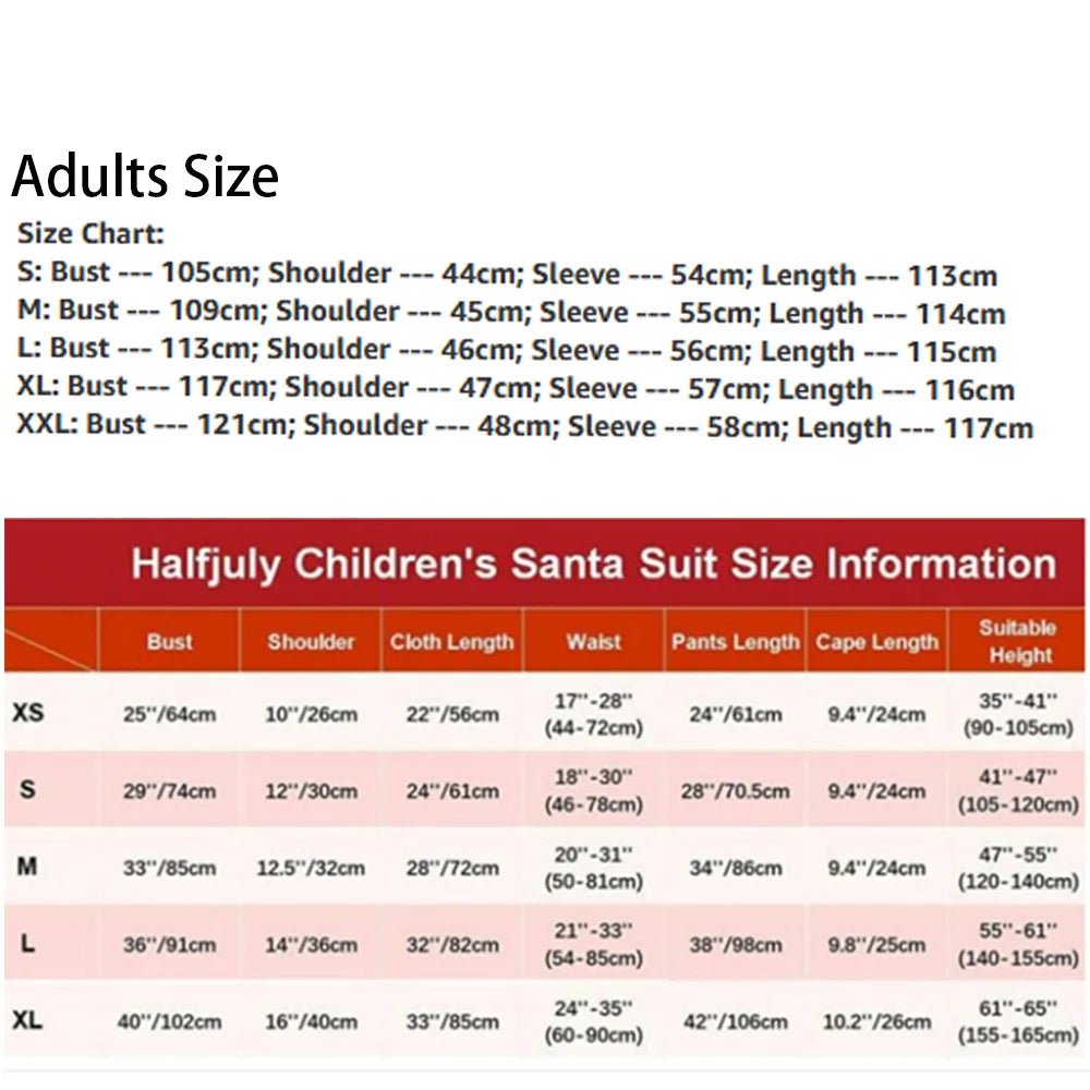 Man Santa Claus Suit Adult Christmas Cosplay Costume Red Deluxe Velvet - Noel.ca