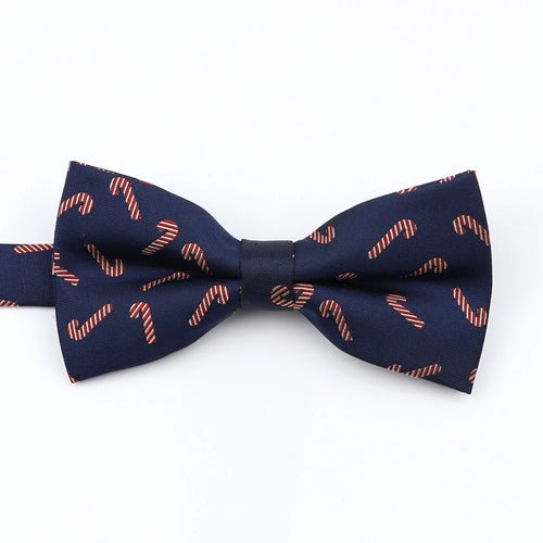Mens Christmas Bow Tie High Quality Jacquard Woven Red Blue - Noel.ca
