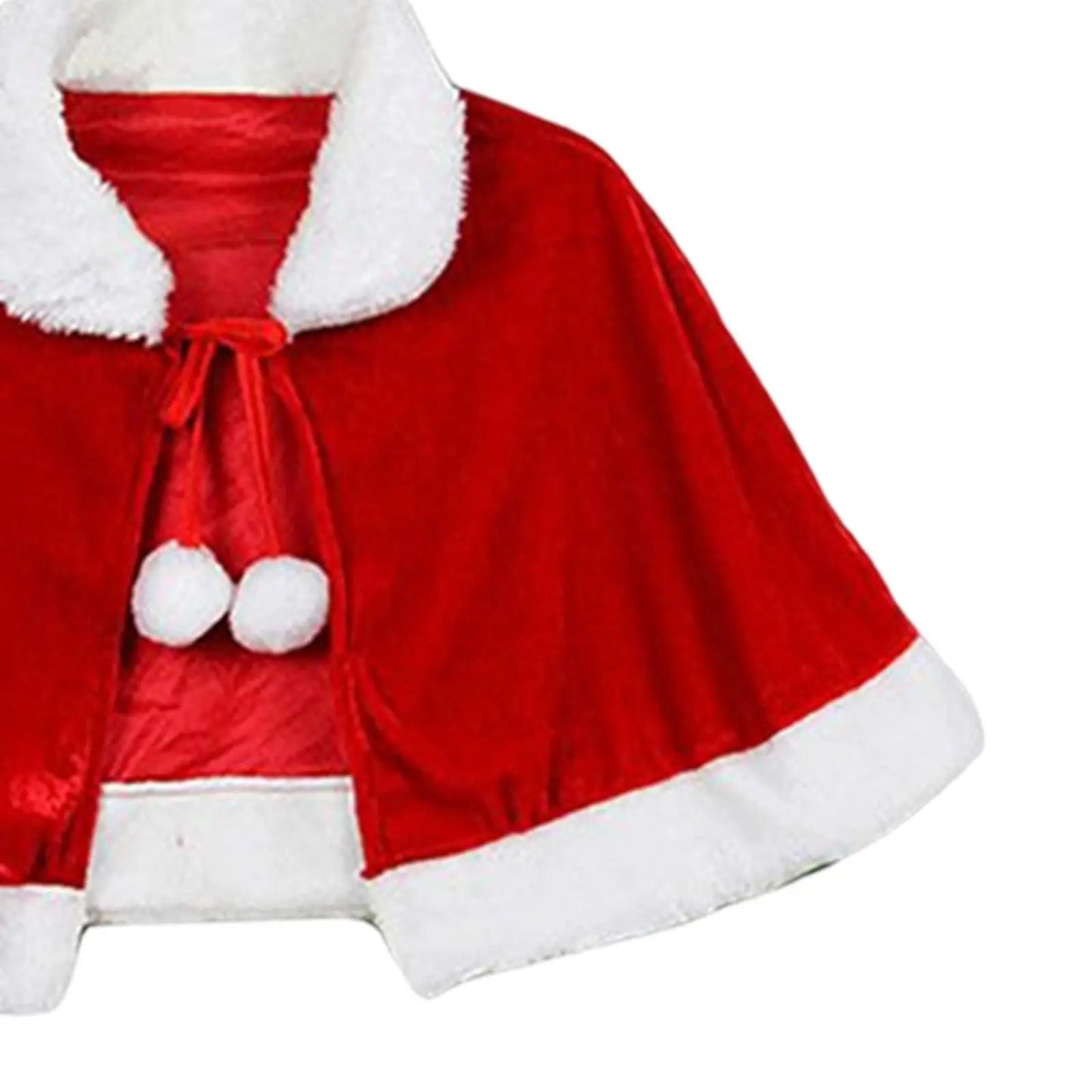 New Year Winter Red Velvet Cape Cloak Christmas Women Girl Shawl Party - Noel.ca