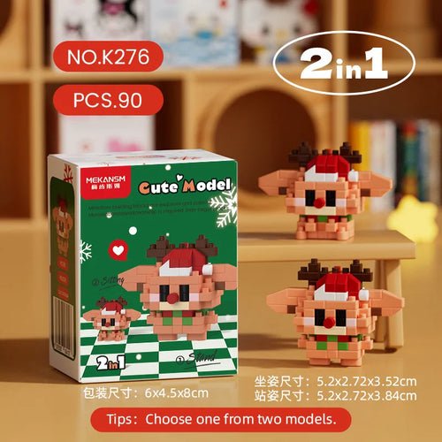 Reindeer Christmas Gifts Mini Brock Building Construction Toys for - Noel.ca
