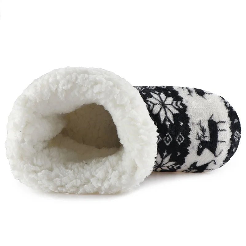 Winter Socks Shoes Woman Home Slippers Christmas Elk Indoor Shoes Warm - Noel.ca