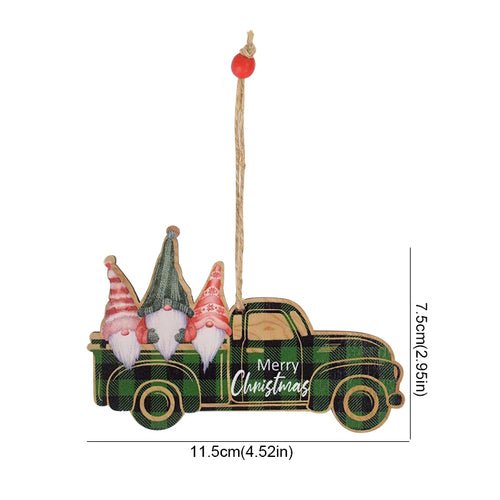 Wooden Christmas Tree Desktop Ornament Santa Claus Merry Christmas - Noel.ca