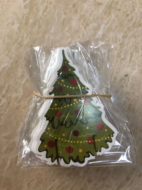 10PCS Christmas Cup Card Santa Hat Wine Glass Decor Ornaments Navidad - Noel.ca