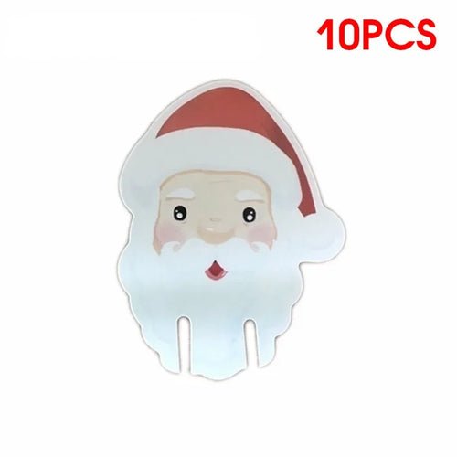 10pc/set Wine Cup Card Christmas Decor Santa Hat Glass Decor Xmas Tree - Noel.ca
