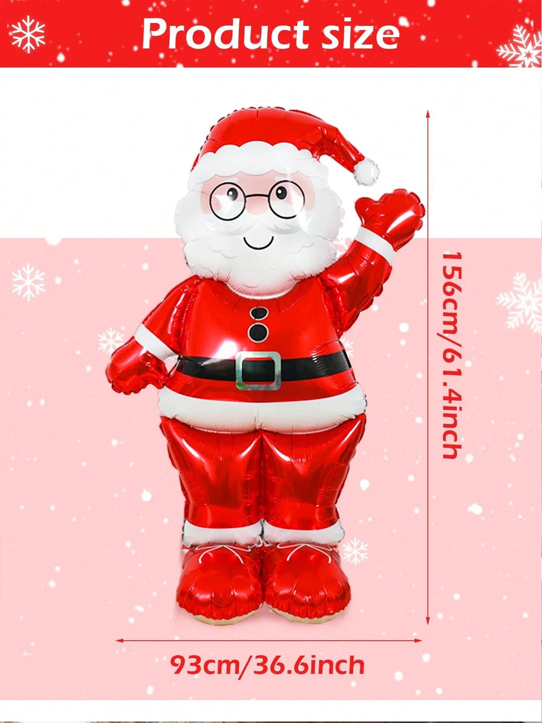 1pcExtra Large Santa Foil Balloon, 61 Inch Christmas Party Decoration - Noel.ca