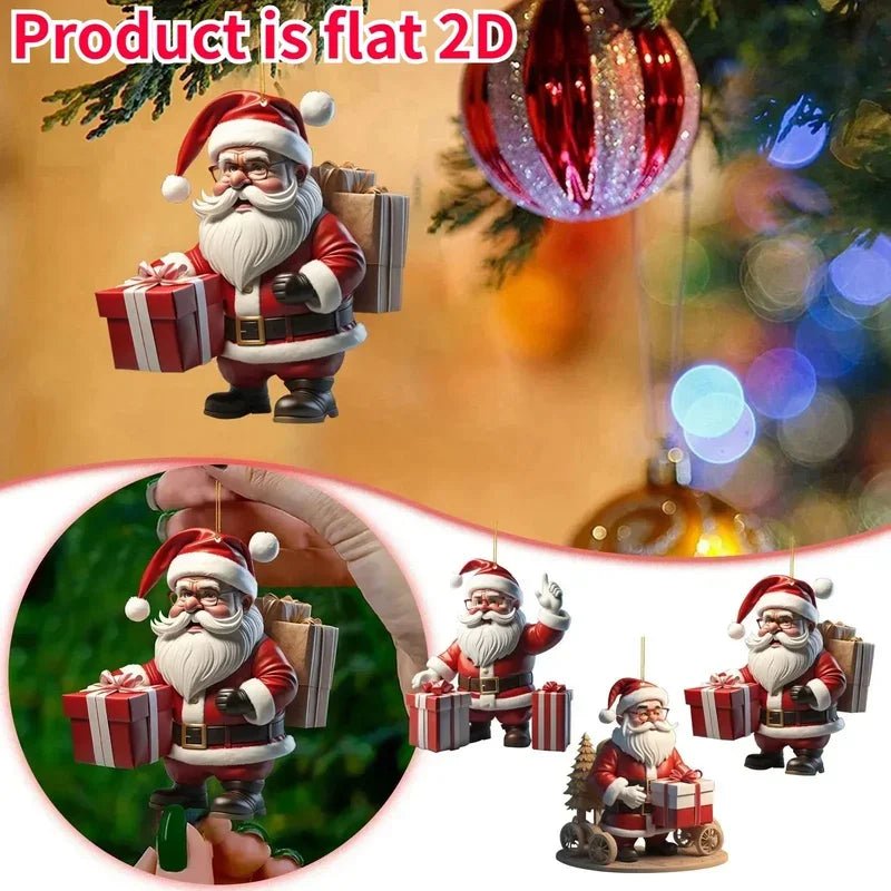 1Pcs Cartoon Mini Santa Claus Christmas Tree Decoration Hanging - Noel.ca