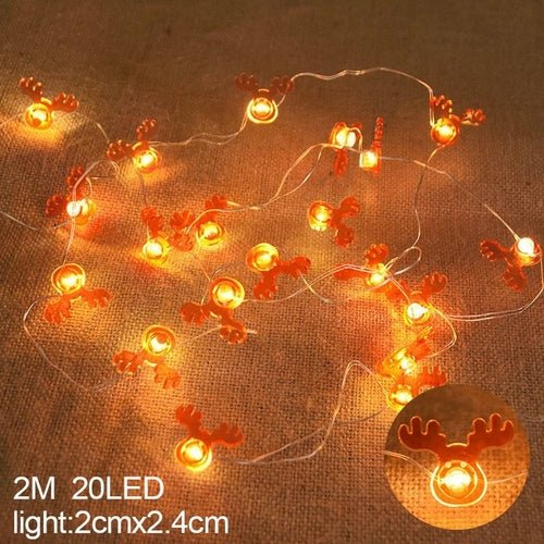 2M 20LED Santa Claus Snowflake LED Light String Christmas Decoration - Noel.ca