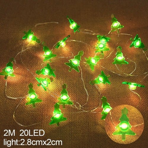 2M 20LED Santa Claus Snowflake LED Light String Christmas Decoration - Noel.ca