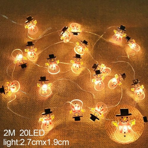 2M 20LED Santa Claus Snowflake LED Light String Christmas Decoration - Noel.ca