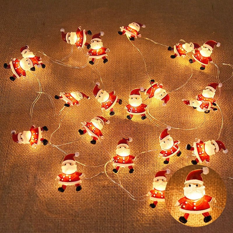 2M 20LED Santa Claus Snowflake LED Light String Christmas Decoration - Noel.ca
