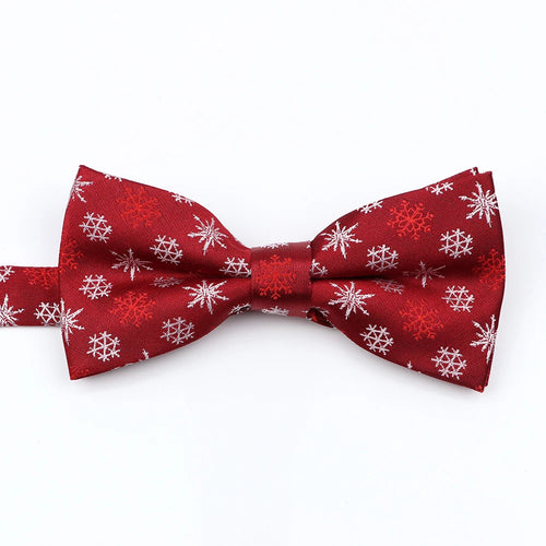 Mens Christmas Bow Tie High Quality Jacquard Woven Red Blue
