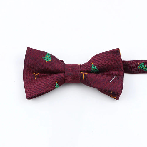Mens Christmas Bow Tie High Quality Jacquard Woven Red Blue