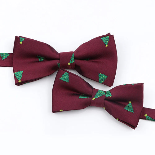 Mens Christmas Bow Tie High Quality Jacquard Woven Red Blue