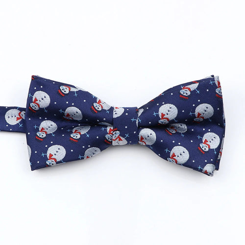 Mens Christmas Bow Tie High Quality Jacquard Woven Red Blue