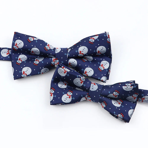 Mens Christmas Bow Tie High Quality Jacquard Woven Red Blue