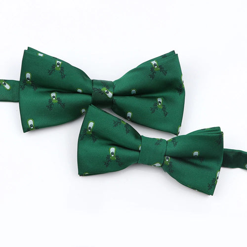 Mens Christmas Bow Tie High Quality Jacquard Woven Red Blue