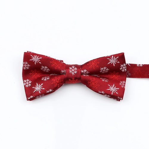 Mens Christmas Bow Tie High Quality Jacquard Woven Red Blue